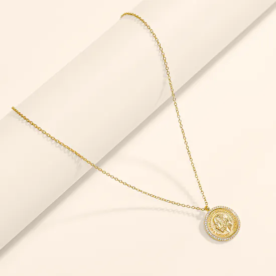 Hrh Gold Plated Coin Necklace