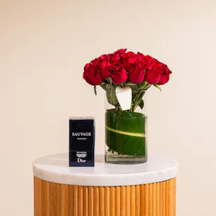 Dior Sauvage EDP 100ml | Red Roses Vase