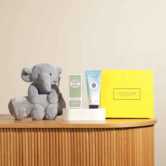 L'Occitane Shea Almond Duo Skincare Set | Cuddly Plush Toy