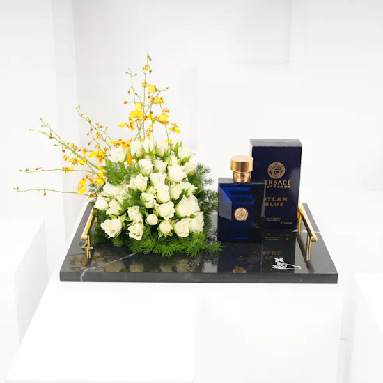 Versace Dylan Blue Pour Homme EDT 100 ml | White Blooms Tray