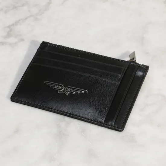 Police Black Leather Card Holder