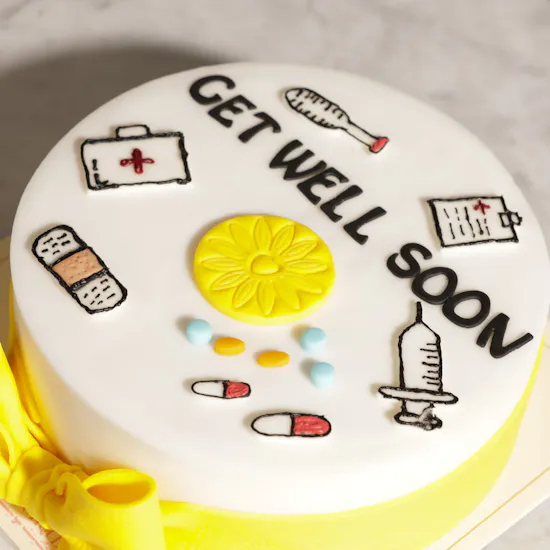 Cake Boutique Get Well Soon Cake | Sunshine Flowers Bouquet