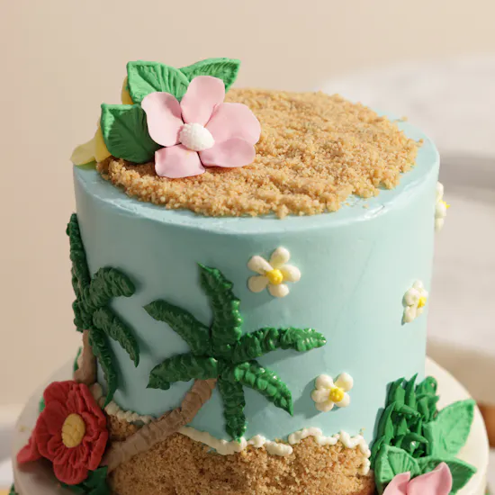 Floward Palm Haven Two Tier Cake | Beauty Flowers