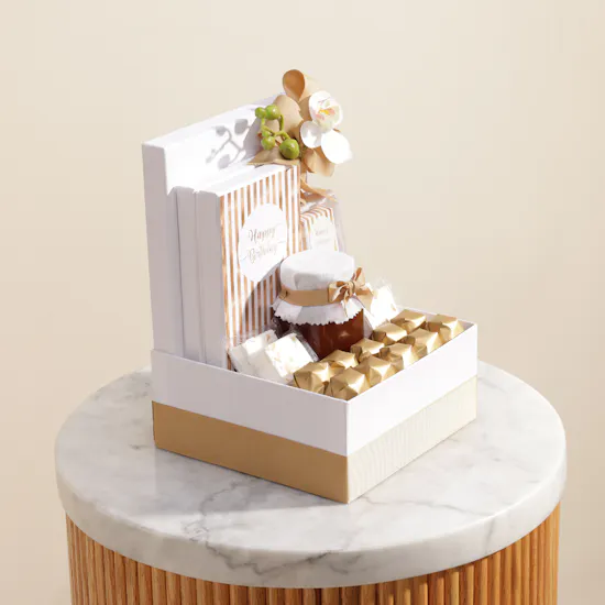 Le Chocolatier Dubai Happy Birthday Chocolate and Sweets Hamper