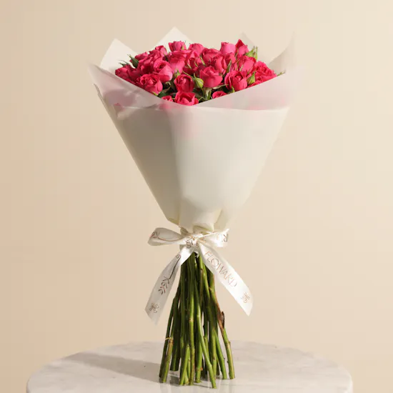 Fuchsia Enchantment Baby Rose Bouquet