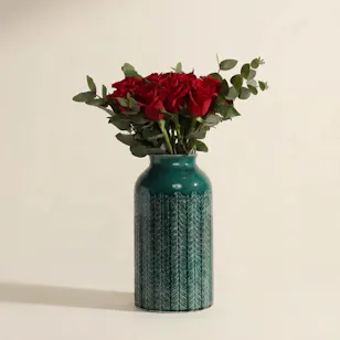 Ruby Harmony Red Rose Vase