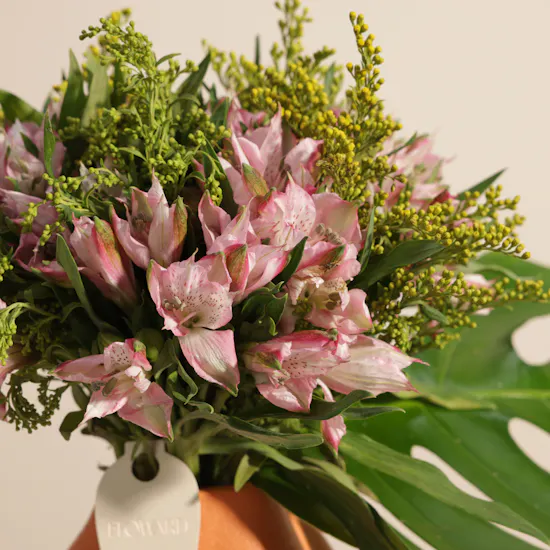 Dreamy Alstroemeria Flower Vase