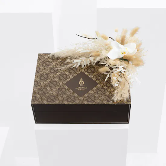 Al Ghawaly Wooden Box & Flowers