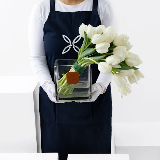 Beautiful White Tulips Vase