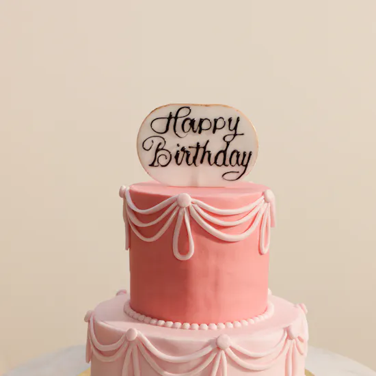 Madeleine Pink Happy Birthday Cake