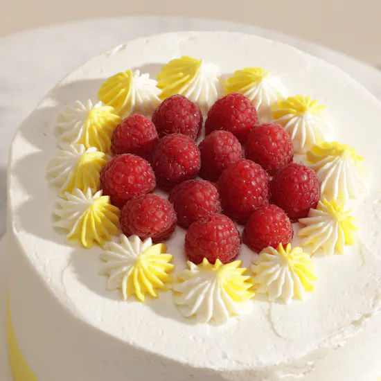 Sugarmoo Whipped Lemon And Raspberry Cake