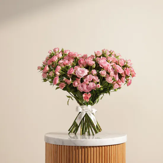 Pink Heart Roses Bouquet
