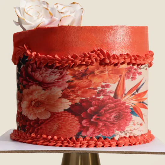 Floward Scarlet Floral Art Cake
