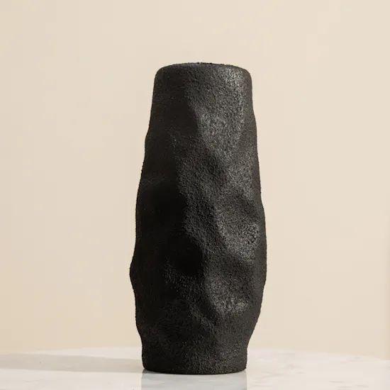 Nno Organica Black Large Rough Vase