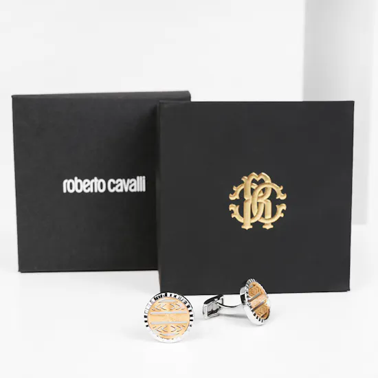 Roberto Cavalli Cufflinks | Silver and Gold