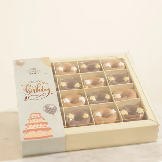 CocoaNuts Happy Birthday Doughnuts Chocolate Box