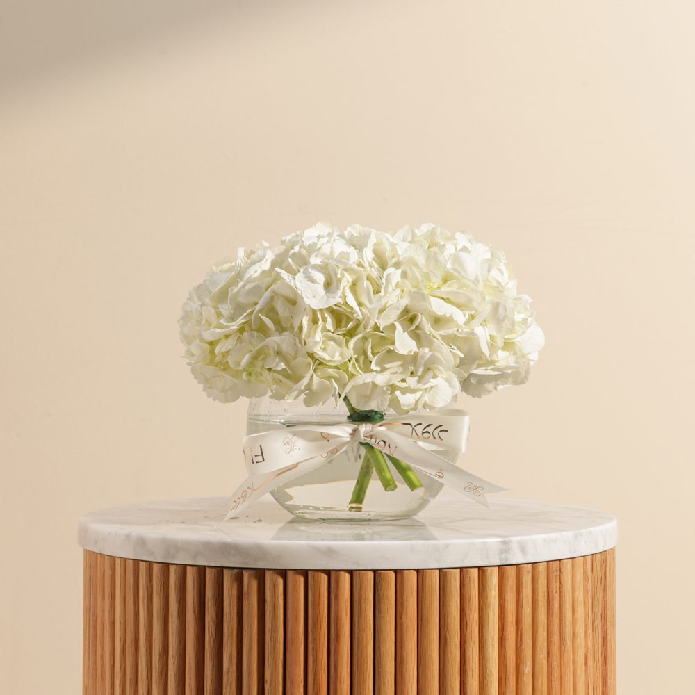 Magical White Hydrangea Vase