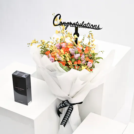 Narciso Rodriguez For Her with Congratulatory Flowers Bouquet