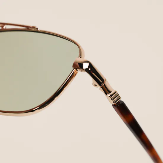 Le Specs Le Mimi Aviator Gold Moss Mono Unisex Sunglasses