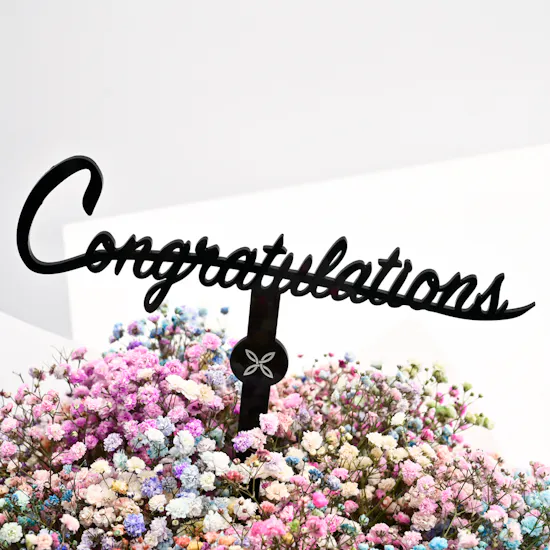 colorful graduation bouquet