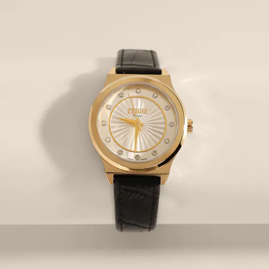 Ferré Milano Black Leather Women's Watch