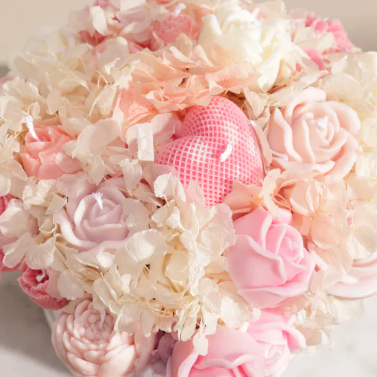 Lelido Flowers Candles Basket