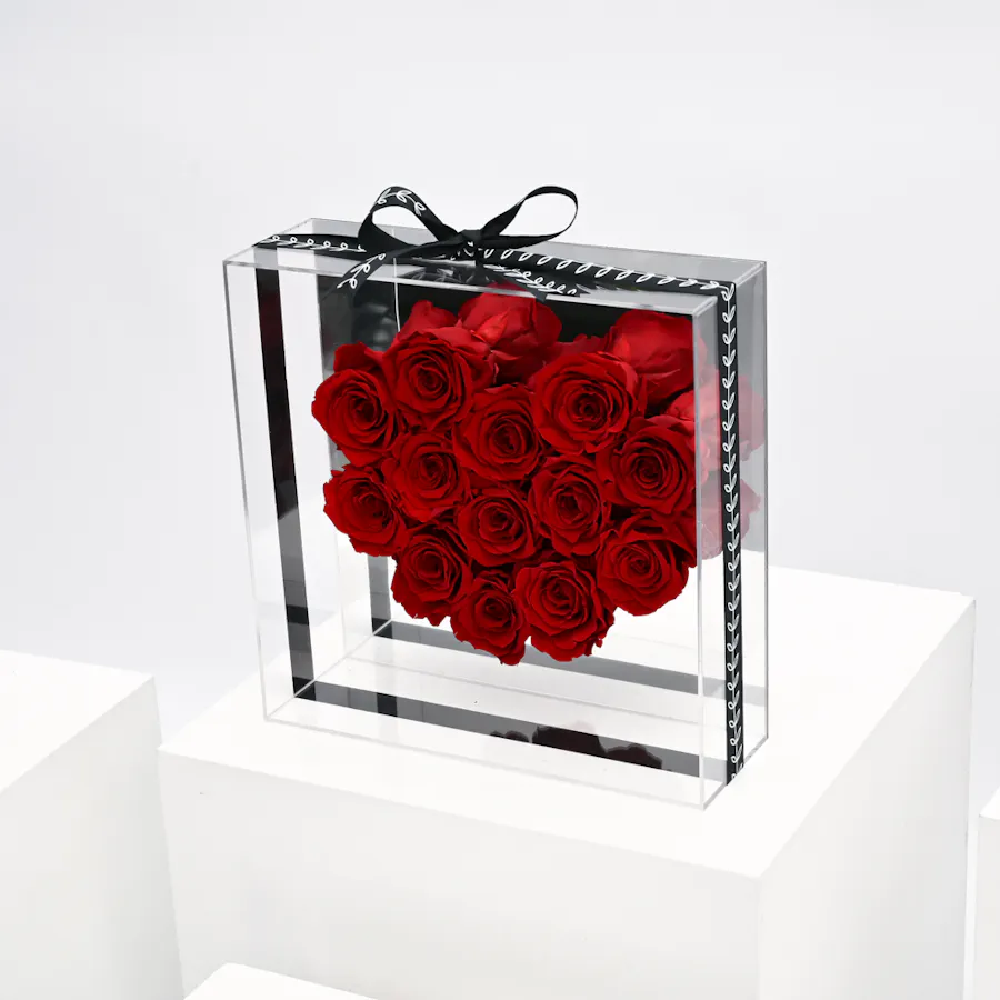 Preserved Red Roses | Acrylic Box 2