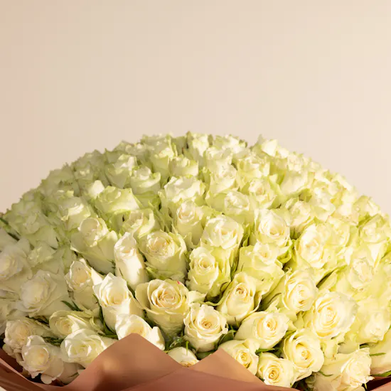 Huge White Rose Bouquet