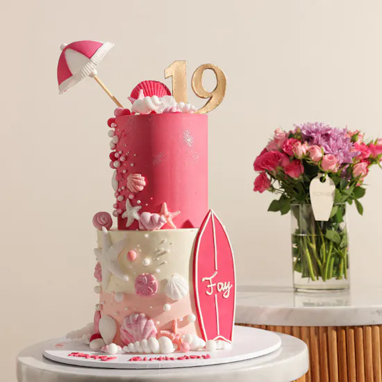 NQ's Bakery Personalized Birthday Cake | Distinctive Surprise's Flower Vase