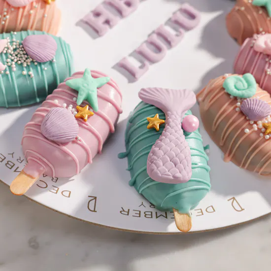 December Cake Personalized Mermaid Popsicles Cake