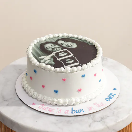 Mister Baker Personalized White Photo Cake