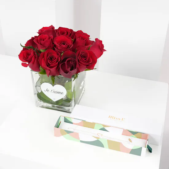Miss L Heart Bracelet | Ti Amo Roses