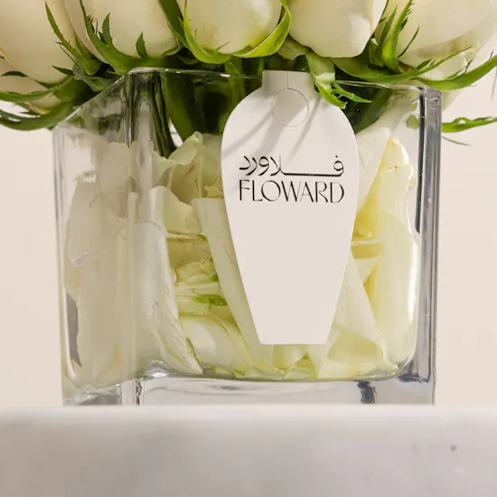 White Flowers Vase