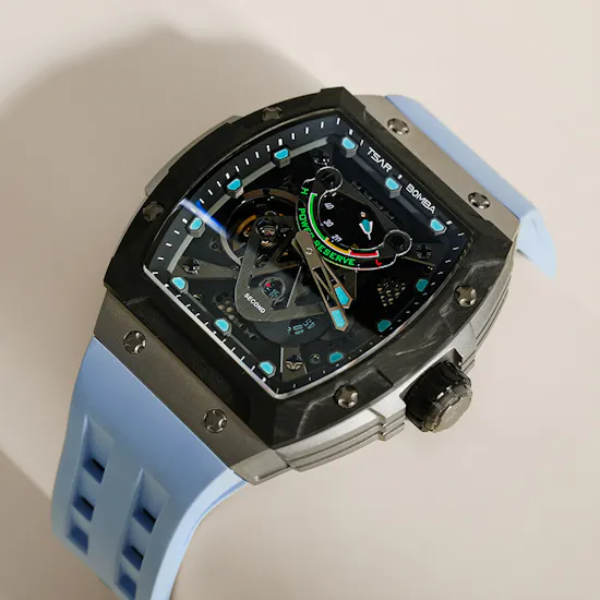 Tsar Bomba Neutron Limited Edition Blue Carbon Fiber Men's Watch