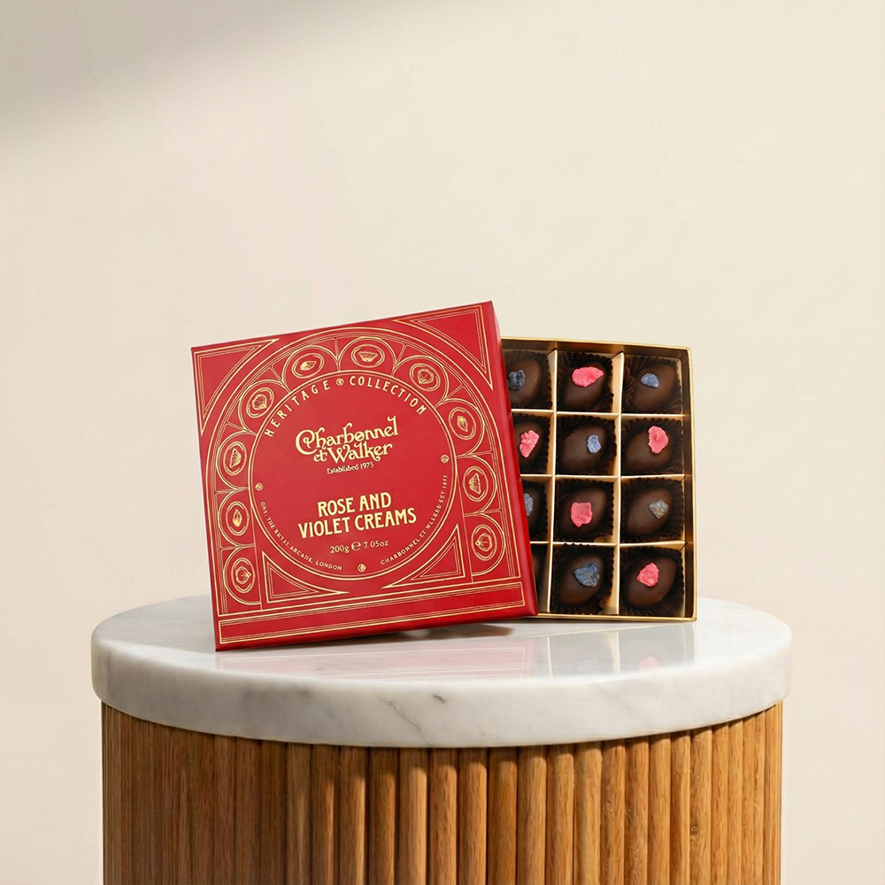 Charbonnel et Walker Rose and Violet Creams Chocolate Box