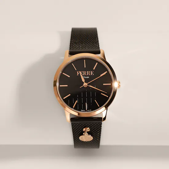 Ferre Milano Classic Black Round Women’s Watch