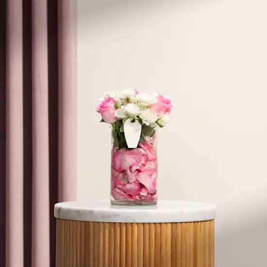 Blush of Dawn Flowers Vase