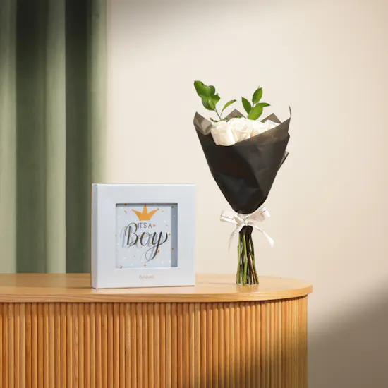 Bostani It's A Boy Chocolate Box | Joyous Flower Bouquet