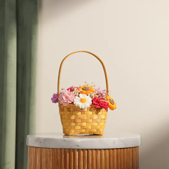 Done By SHK Basket Candle Bouquet