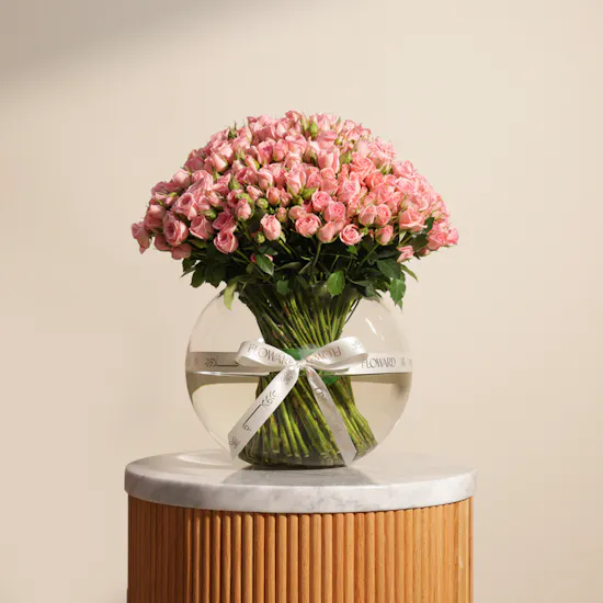 Royal Pink Rose Vase