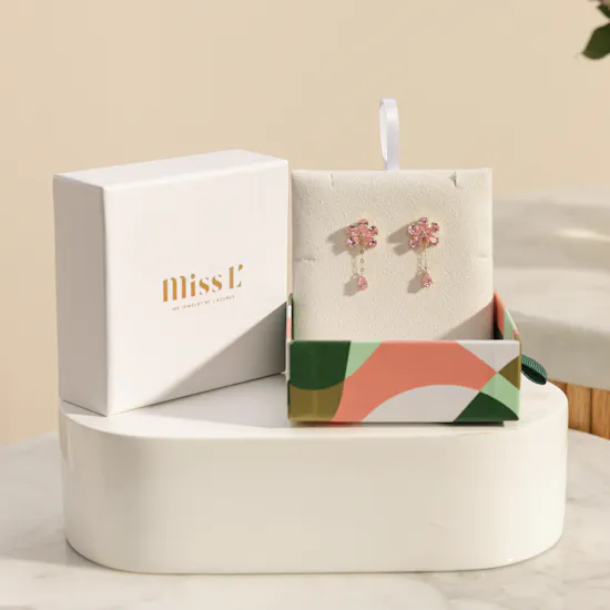 Miss L' by L'azurde Earrings | Soft Glow Flowers Vase