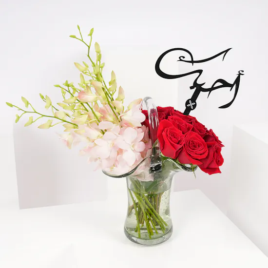 Red Roses Vase | Love U