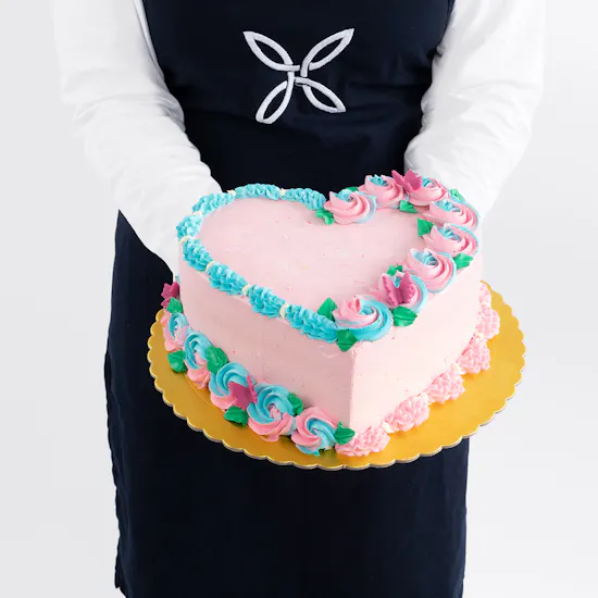 Heart Butter Cake | Red Roses