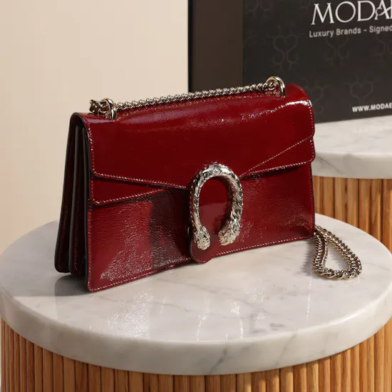 Gucci Crinkled Patent Mini Dionysus Shoulder Bag