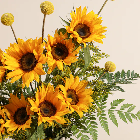 Golden Sunshine Flower Vase