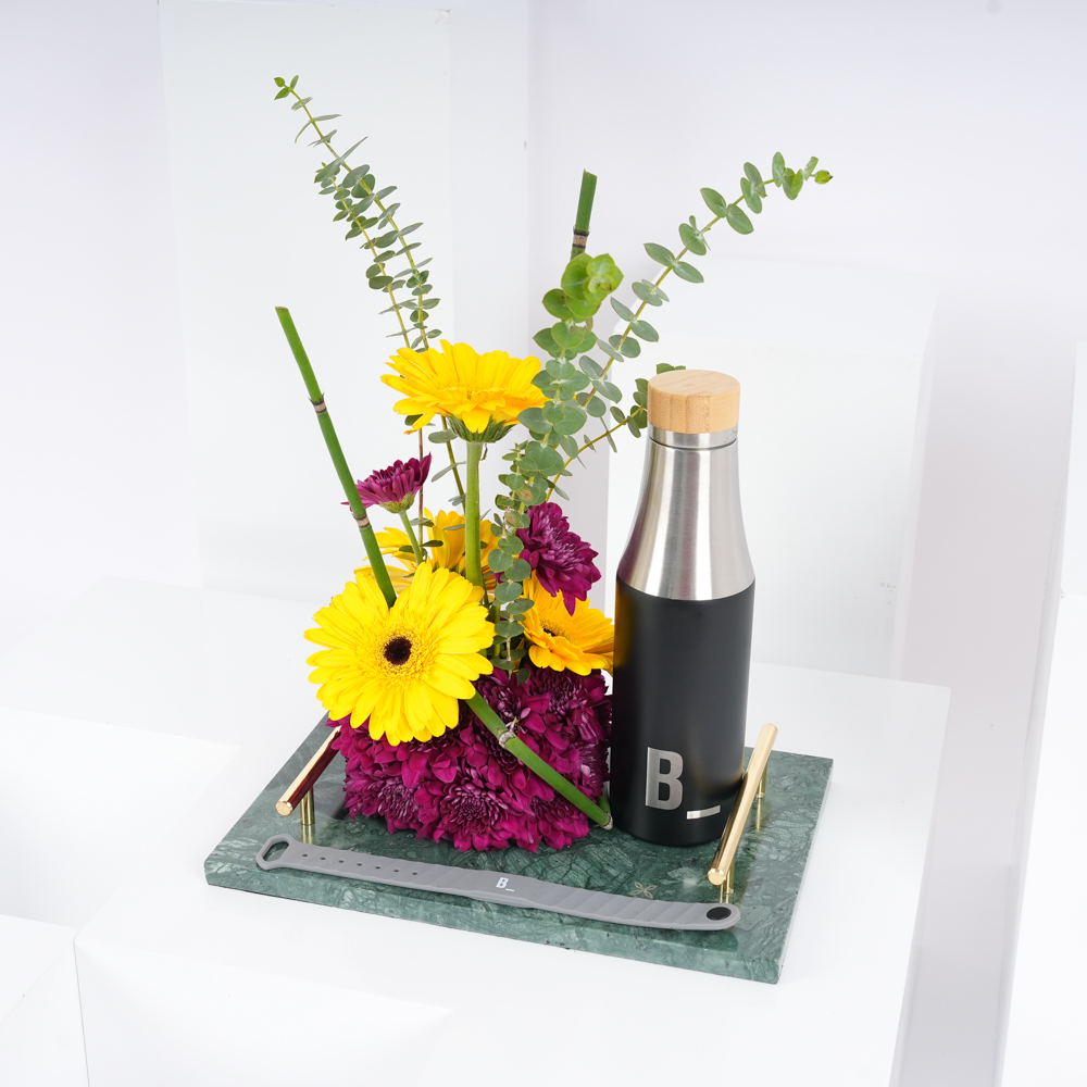 هدية أشتراك عضوية في نادي بي فت | صينية زهور مشرقة