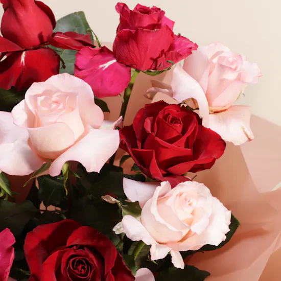 Berry Tones Roses Bouquet