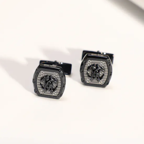 Roberto Cavalli Black and Gun Cufflinks