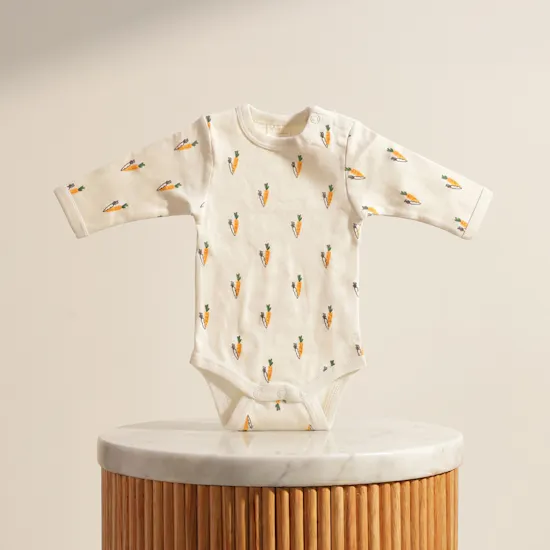 Baby Bella Organic Cotton Carrot Baby Girl Body Suit