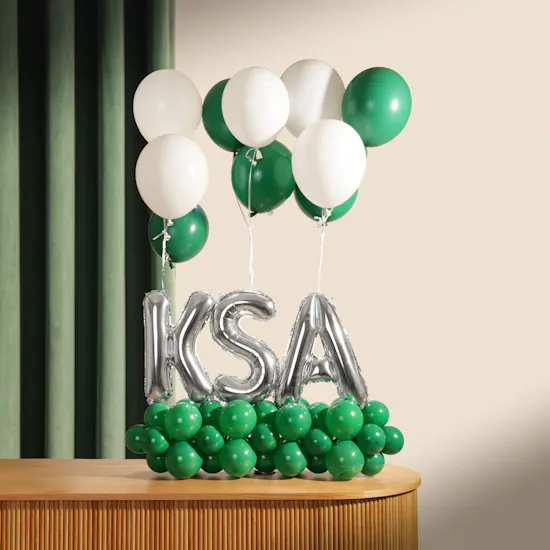 Balloonizer KSA Flying Letters National Day Balloons